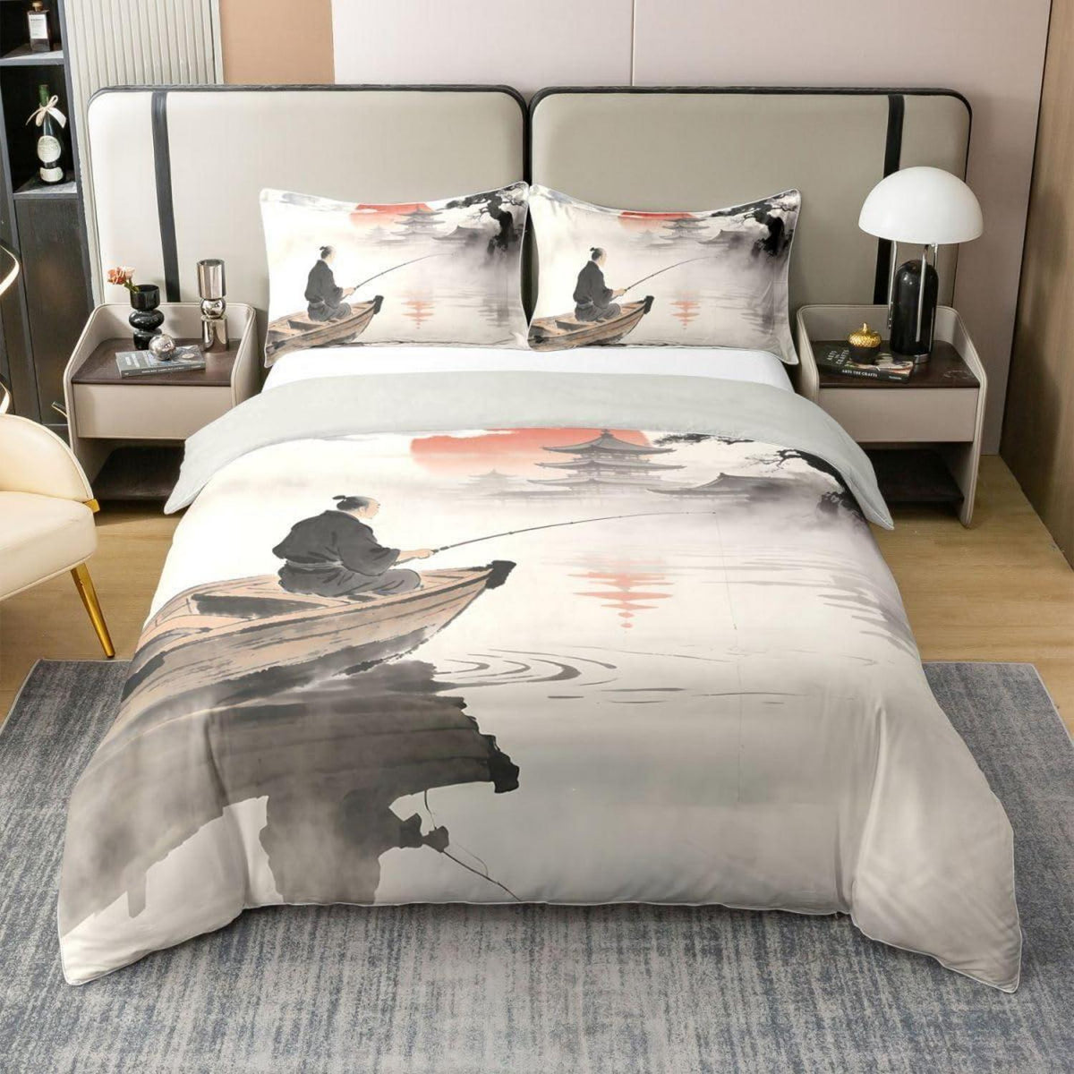 Japanisches Bettwäsche-Set – Ukiyo-e Stil 155x220 cm