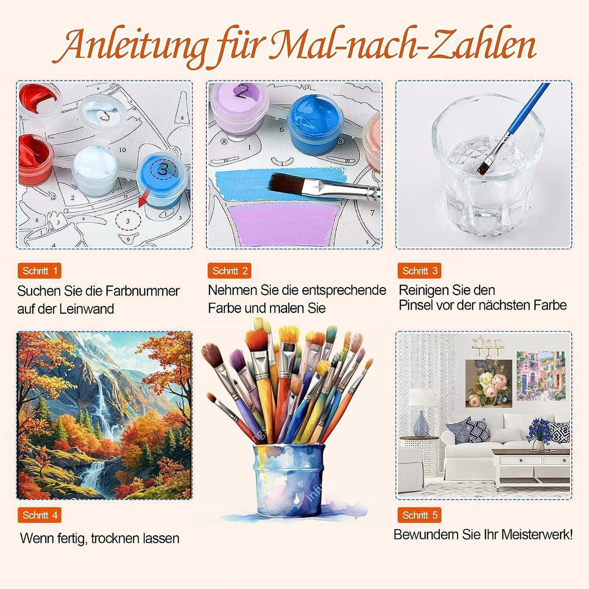 Malen nach Zahlen Auto – DIY Bastelset für Erwachsene