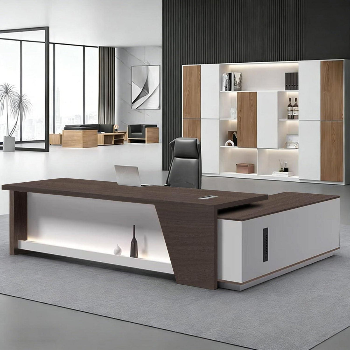 Moderner L-förmiger Schreibtisch mit Stauraum – Großzügiger Bürotisch 200x80cm