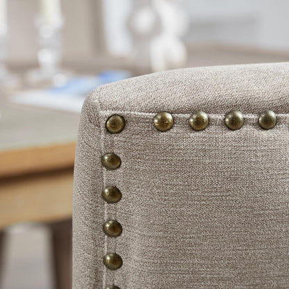 Esszimmerstühle 4er Set, Gepolsterte Chenille Stühle mit Holzbeinen