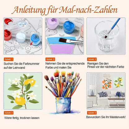 Malen nach Zahlen Drachen – DIY Bastelset für Erwachsene