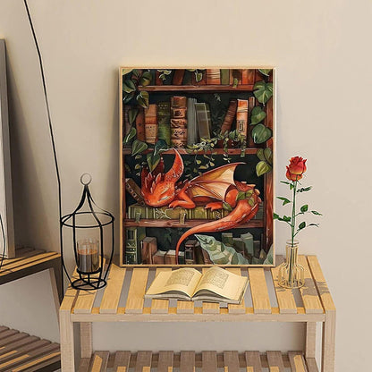 Malen nach Zahlen Drachen – DIY Bastelset für Erwachsene