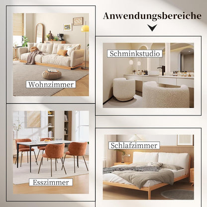 Moderner Esszimmerstuhl Chenille Stoff Orange, Bequem & Stabil