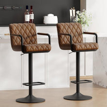 Barhocker 2er Set Höhenverstellbar mit Armlehnen & Fußstütze