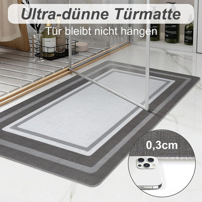 Rutschfeste Badematte dunkelgrau 60x120 cm – Schnelltrocknend & Pflegeleicht