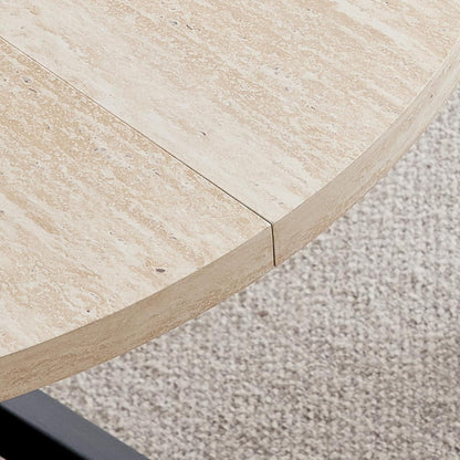 Runder Esstisch Set 100cm mit 4 Samtstühlen – Gelb & Grau