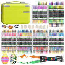 408 Acrylstifte Set für Steine, wasserfest & im Koffer