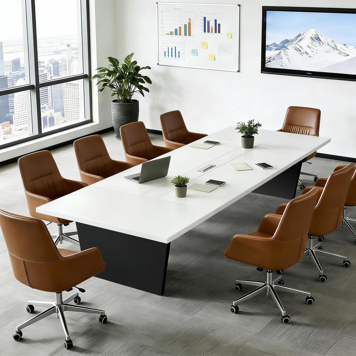 Moderner Konferenztisch 180x100cm – Stabiler Besprechungstisch für Büro