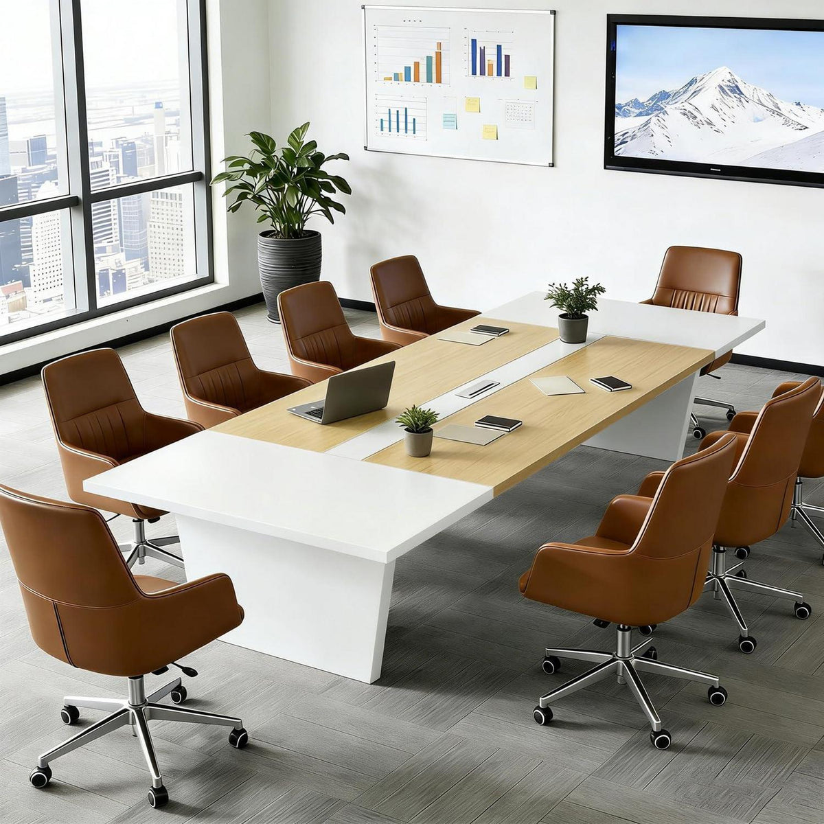 Moderner Konferenztisch 360x120cm – Stabiler Besprechungstisch für Büro