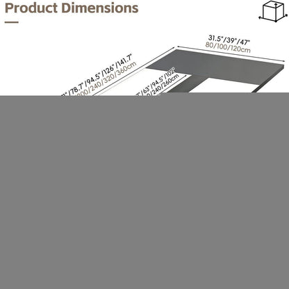 Moderner Konferenztisch 320x120cm – Stabiler Meetingtisch für Büro