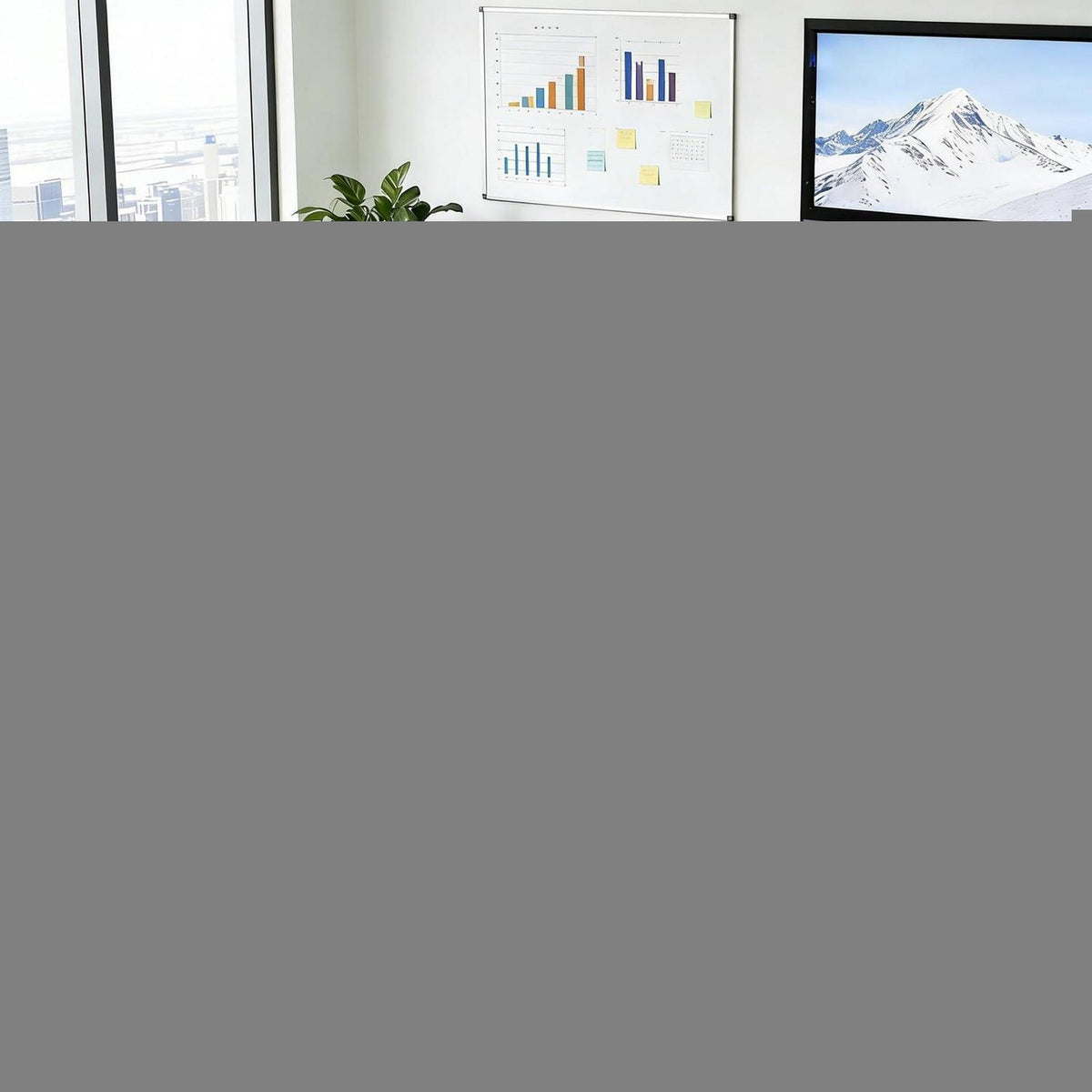 Moderner Konferenztisch 180x120cm – Stabiler Meetingtisch für Büro