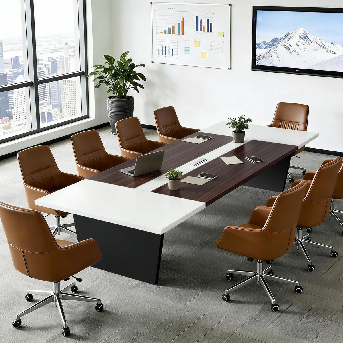 Konferenztisch Groß 240x120cm – Moderner Meetingtisch für Büro