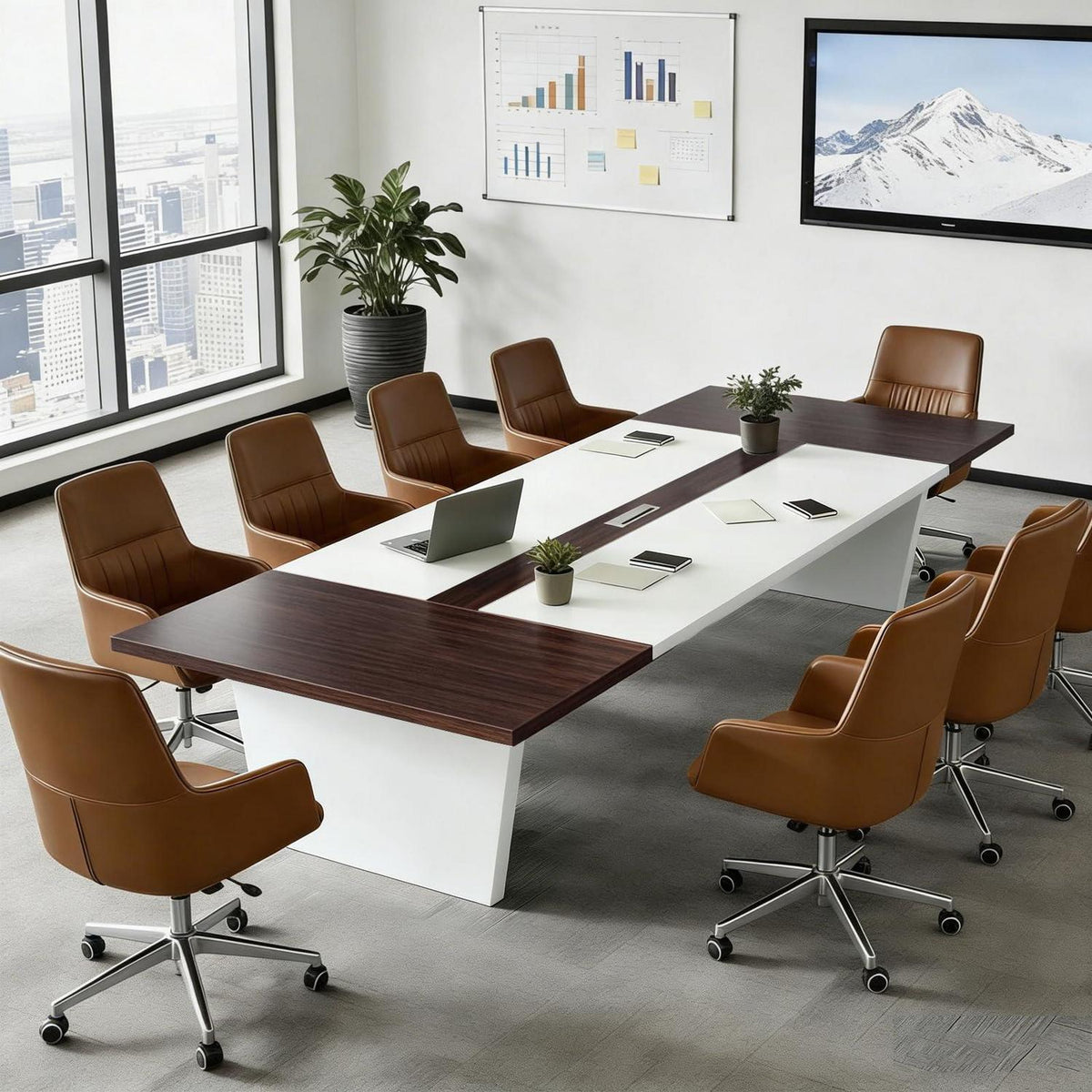 Moderner Konferenztisch 360x120cm – Stabiler Besprechungstisch für Büro