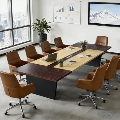 Moderner Konferenztisch 200x100cm – Stabiler Meetingtisch für Büro