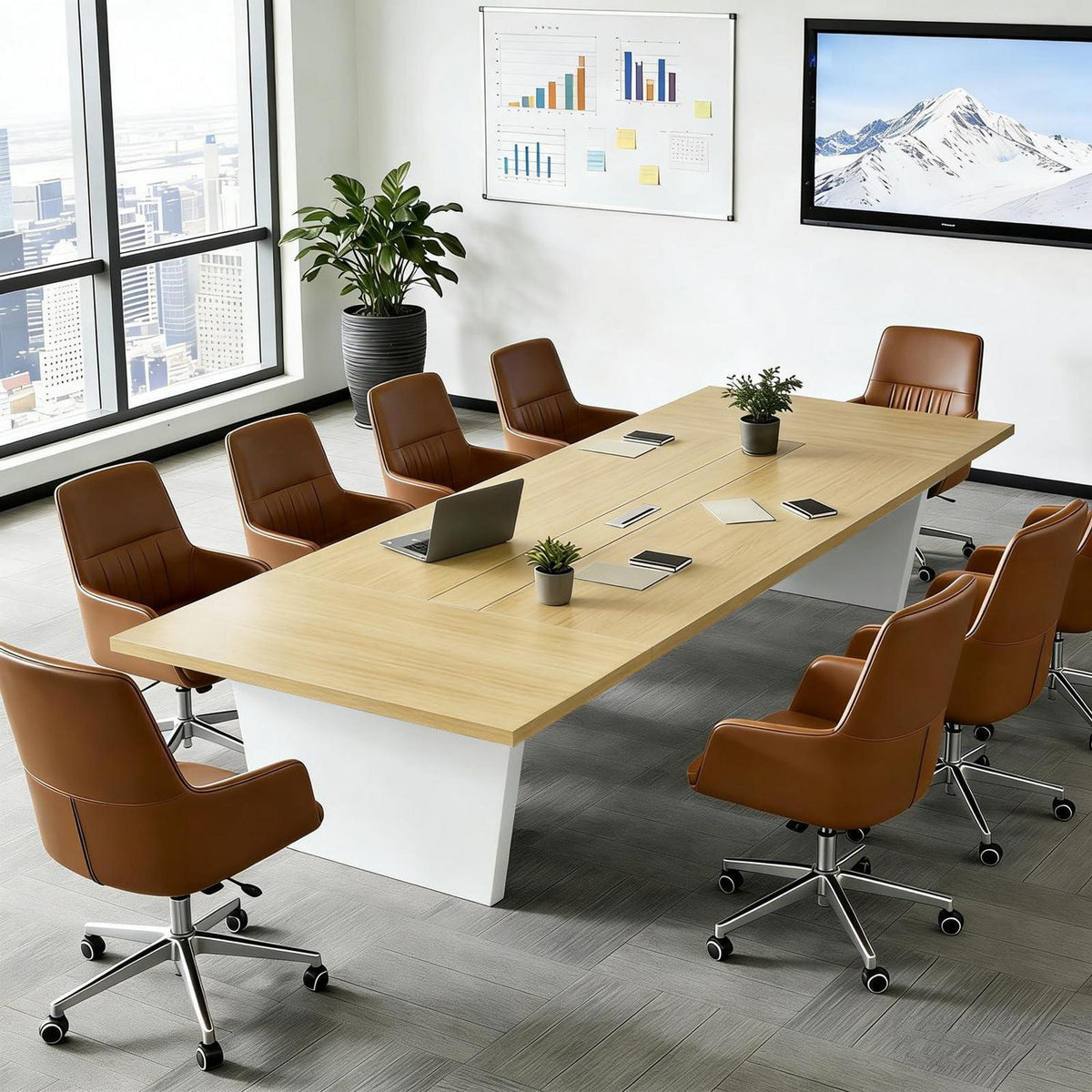 Konferenztisch 180x120cm – Moderner Besprechungstisch für Büro & Meeting