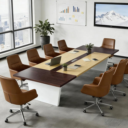 Moderner Konferenztisch 320x120cm – Stabiler Meetingtisch für Büro