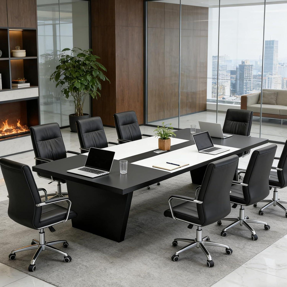 Moderner Konferenztisch 320x120x74cm – Stabiler Besprechungstisch für Büro