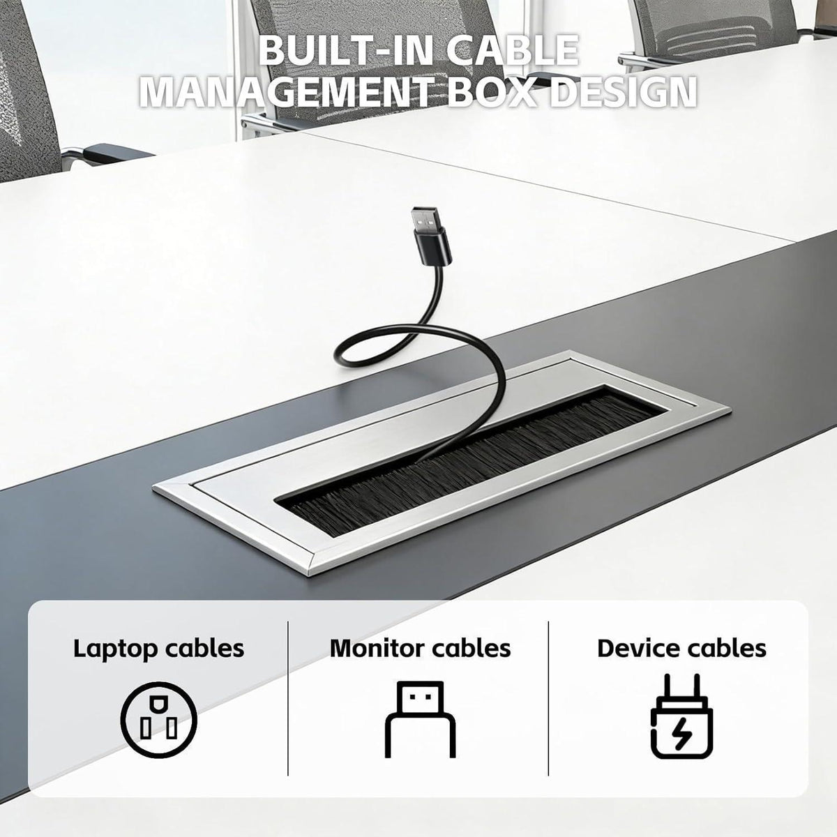 Moderner Konferenztisch 240x100cm – Stabiler Besprechungstisch für Büro