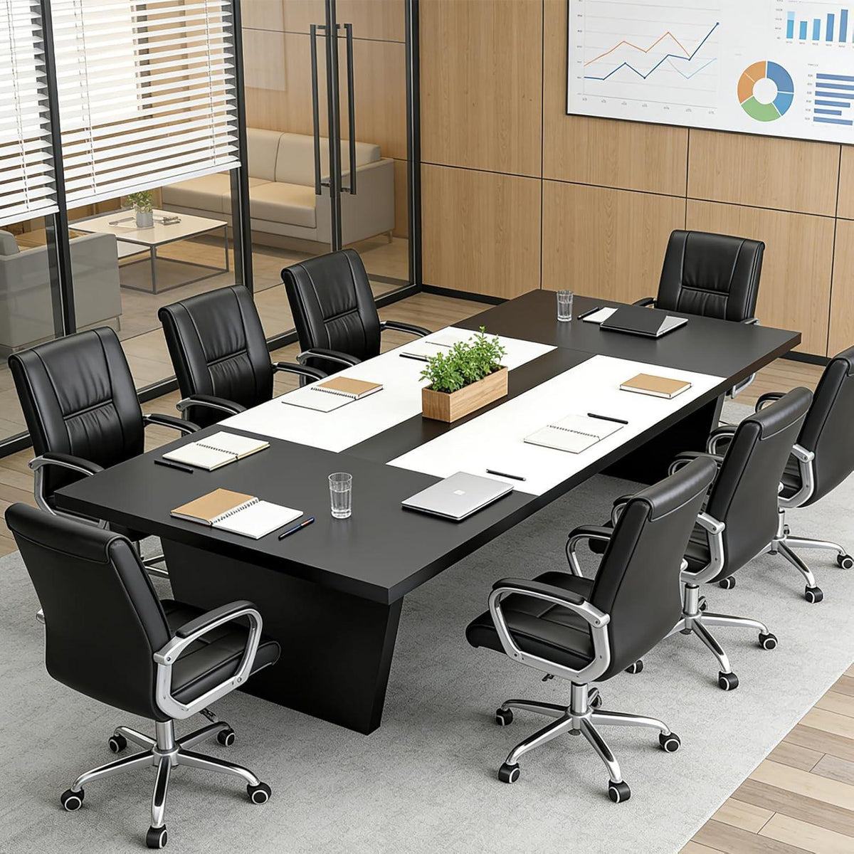 Konferenztisch Groß – Moderner Besprechungstisch 360x120cm