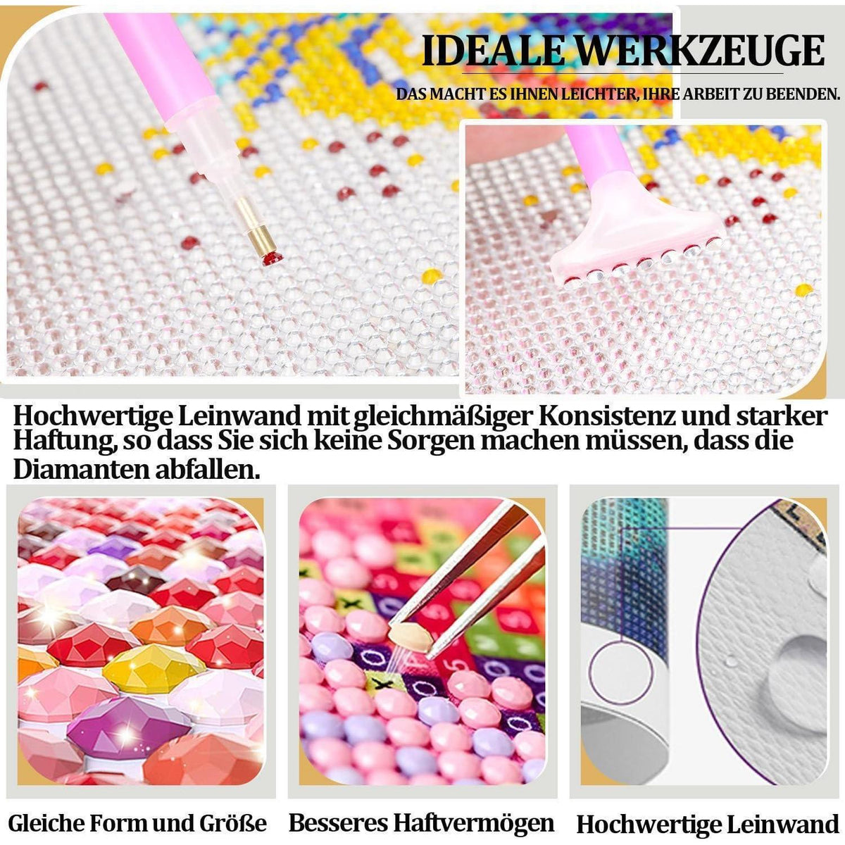 Diamant Painting 30x40cm Buntes Baumdorf – DIY Entspannung