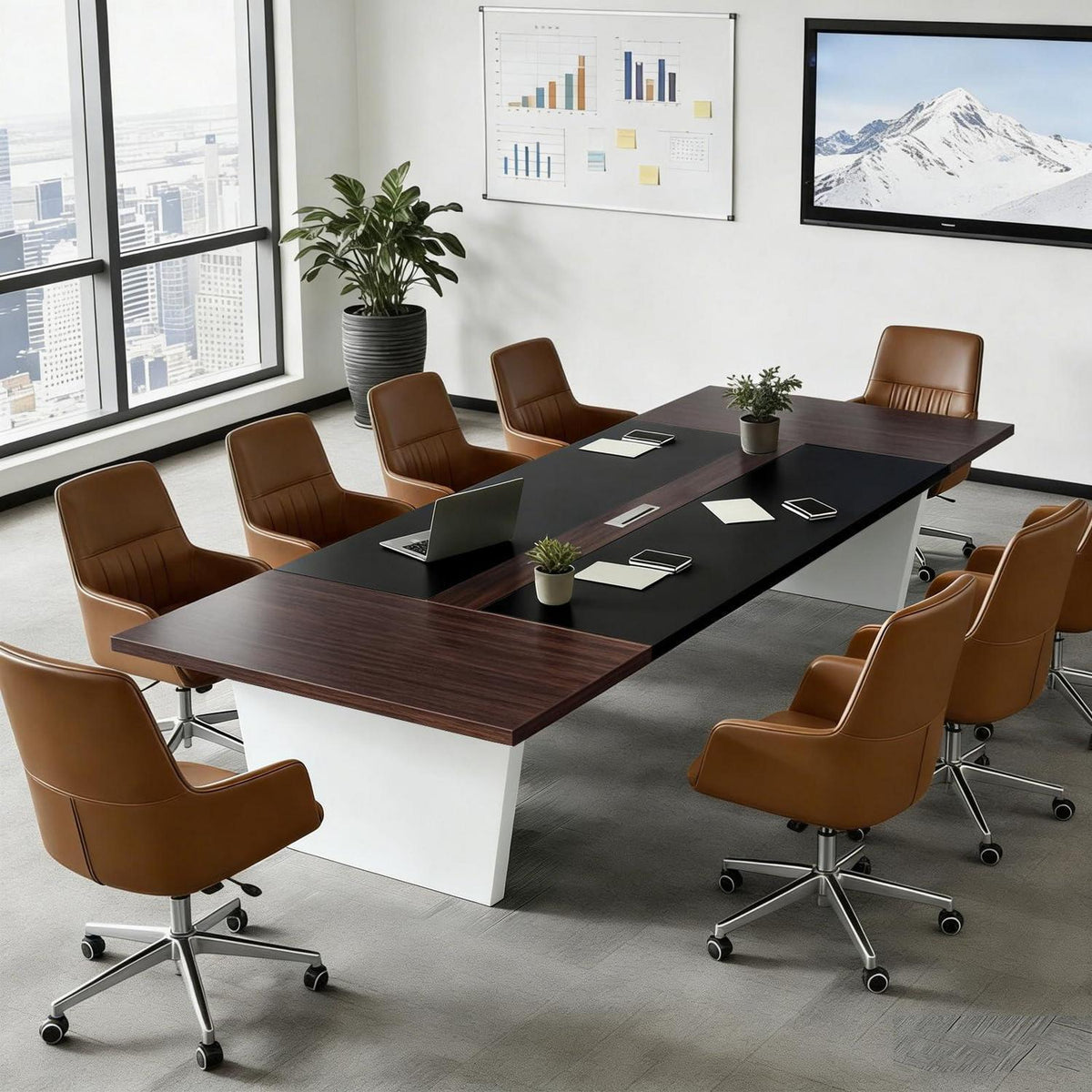 Moderner Konferenztisch 160x100cm – Stabiler Besprechungstisch für Büro