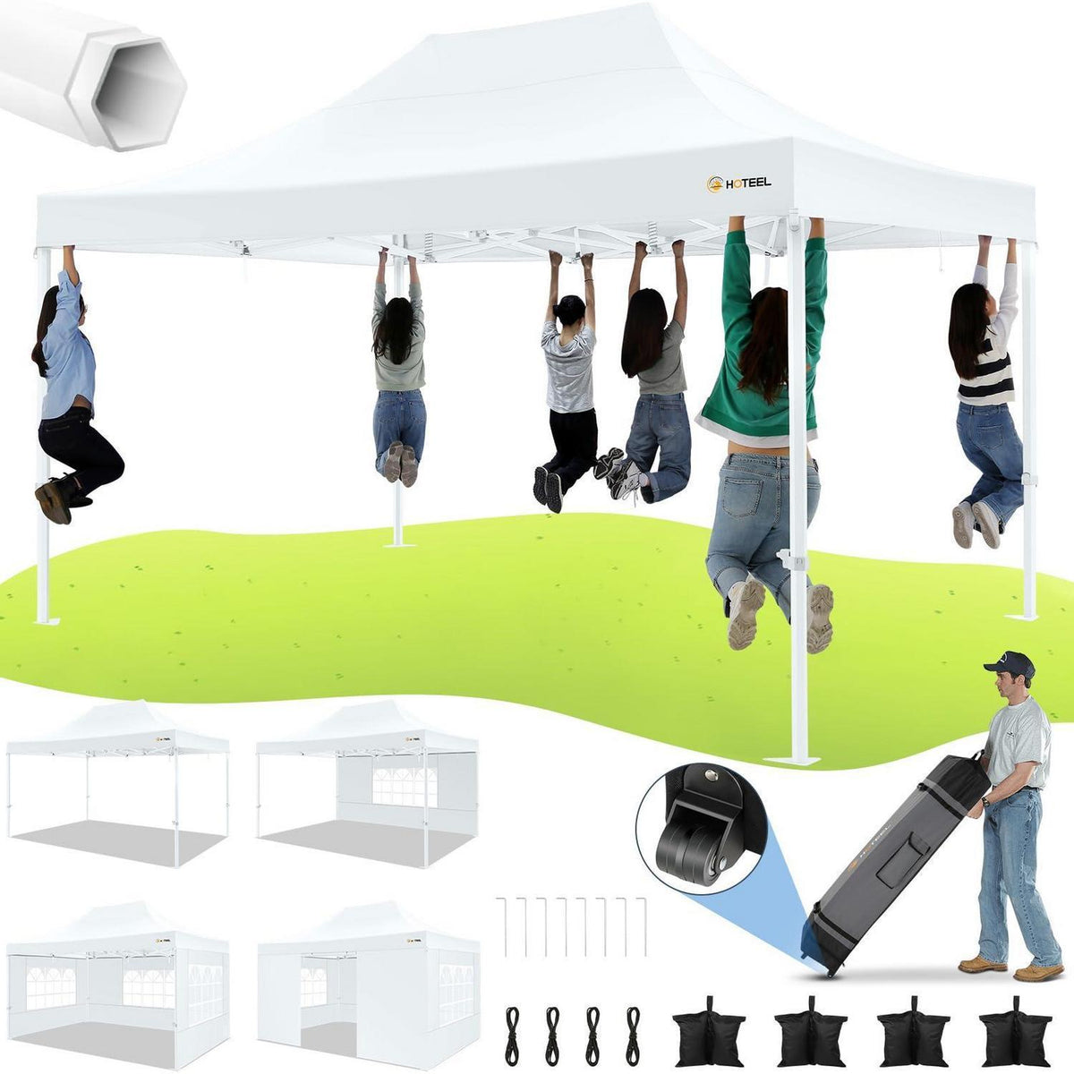 3x4,5m Partyzelt mit Seitenteilen – Wasserdicht & Stabil