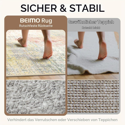 Moderner Wohnzimmerteppich Koralle 200x290 cm – Waschbar & Rutschfest