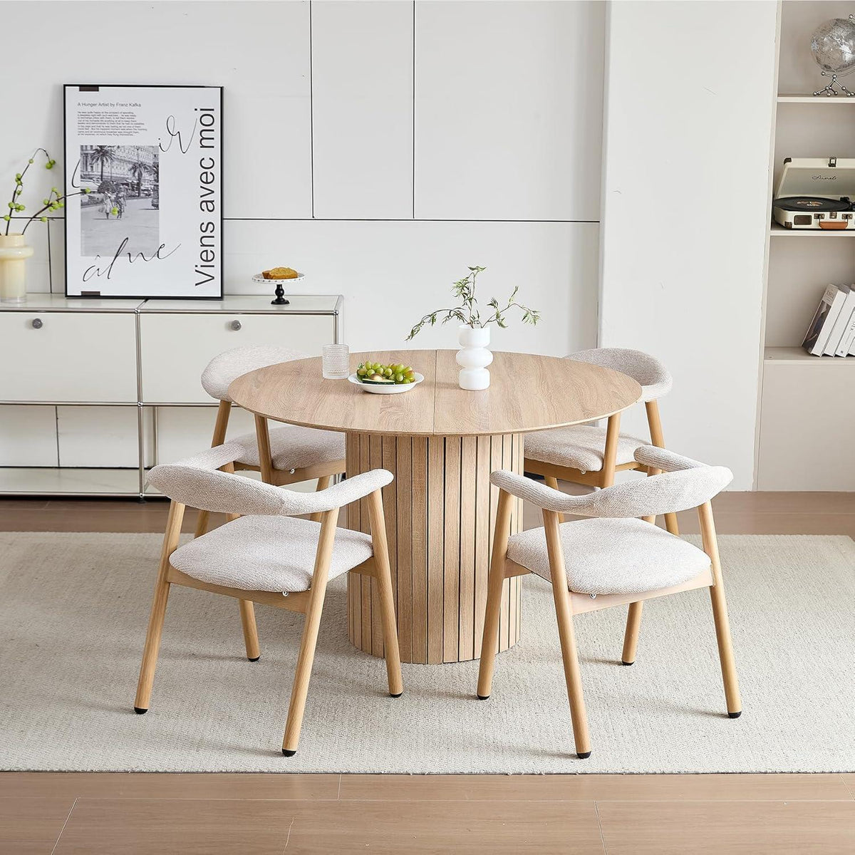 Küchenstuhl 4er Set, Moderne Polsterstühle mit Stoffbezug