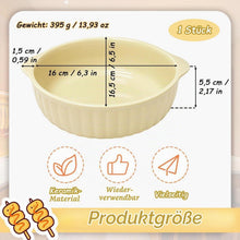 Runde Keramik Auflaufform mit Griffen – Gelb 19x16,5x5,5cm