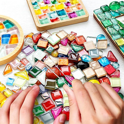Glas Mosaiksteine 900g - Irregulär für DIY Kunst & Deko