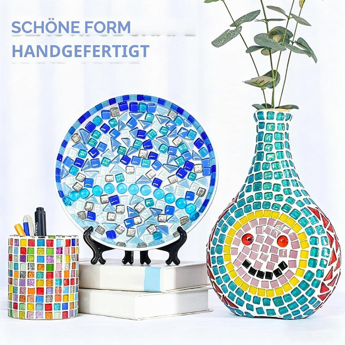Glas Mosaiksteine 900g - Irregulär für DIY Kunst & Deko