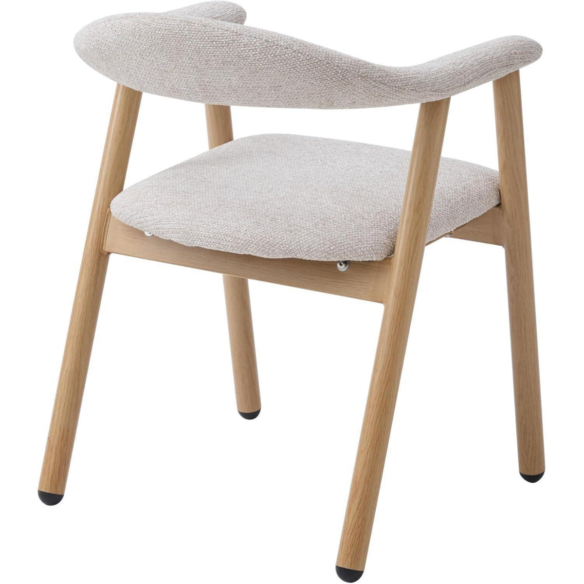 Moderner Esszimmerstuhl 2er Set, Beige/Beige, Gepolstert mit Metallbeinen