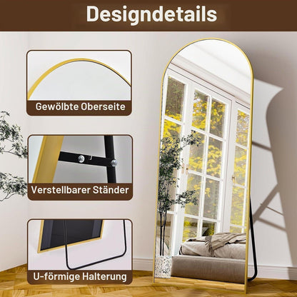 Ganzkörperspiegel 165x57 cm – Stand- & Wandspiegel Gold