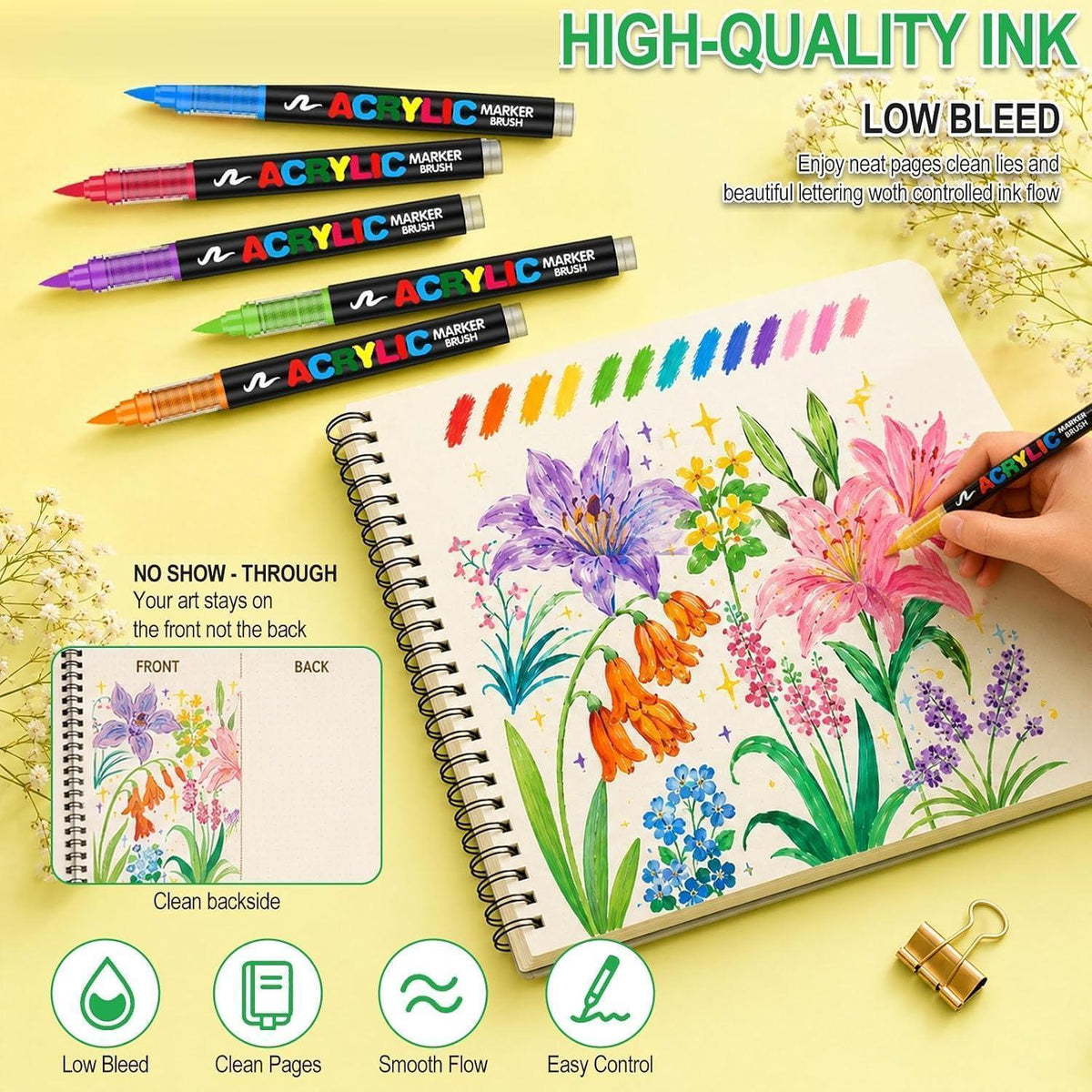 408 Acrylstifte Set Wasserfest für Stein, Holz & Co.