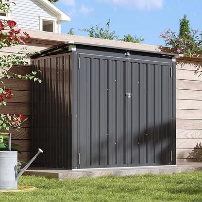 Gerätehaus Metall 150x117x80 – Wetterfester Gartenschrank mit Deckel