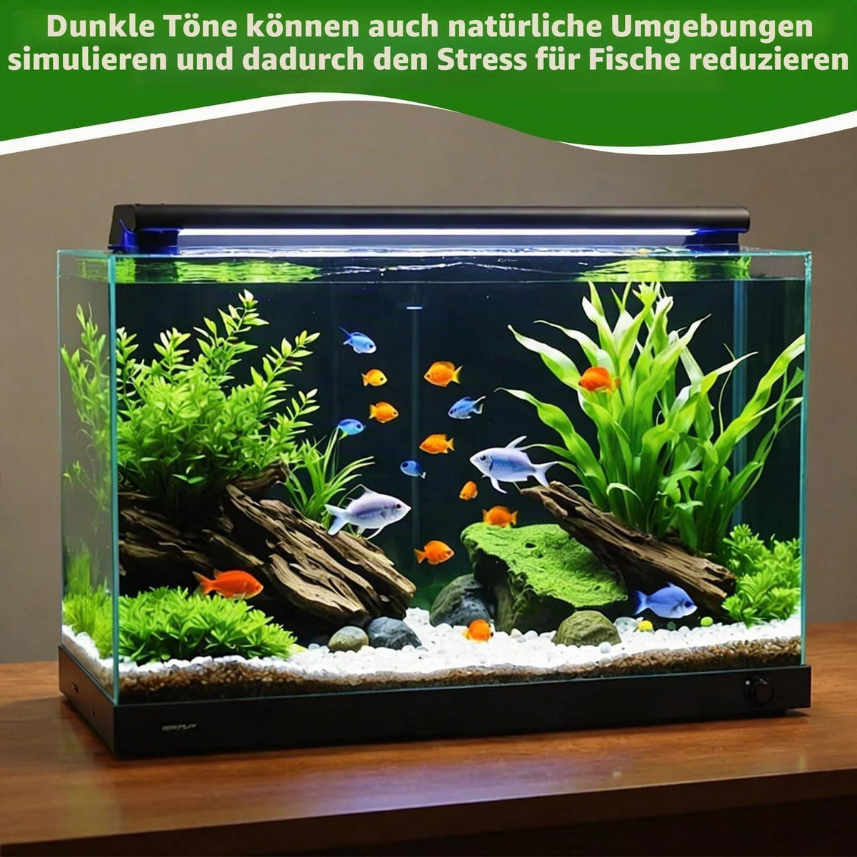Aquarium Rückwand Folie 400x45cm – Selbstklebend & Matt Schwarz