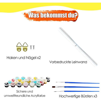 Malen nach Zahlen Katze – DIY Bastelset für Erwachsene