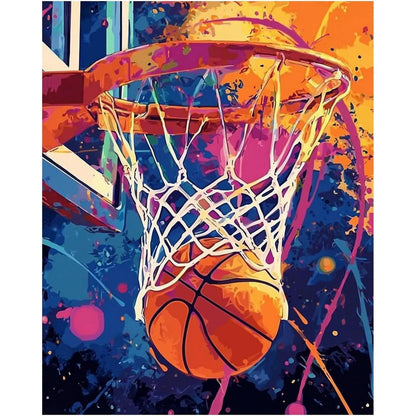 Malen nach Zahlen Erwachsene Basketball – DIY Bastelset Geschenk