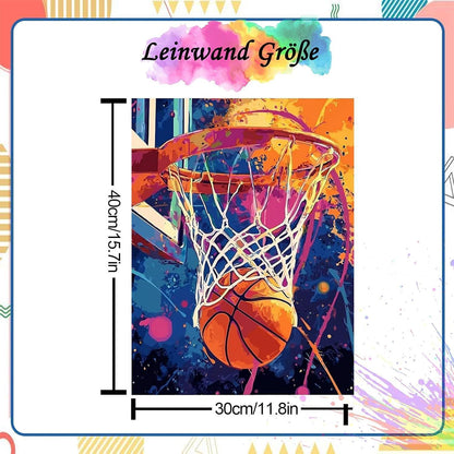 Malen nach Zahlen Erwachsene Basketball – DIY Bastelset Geschenk