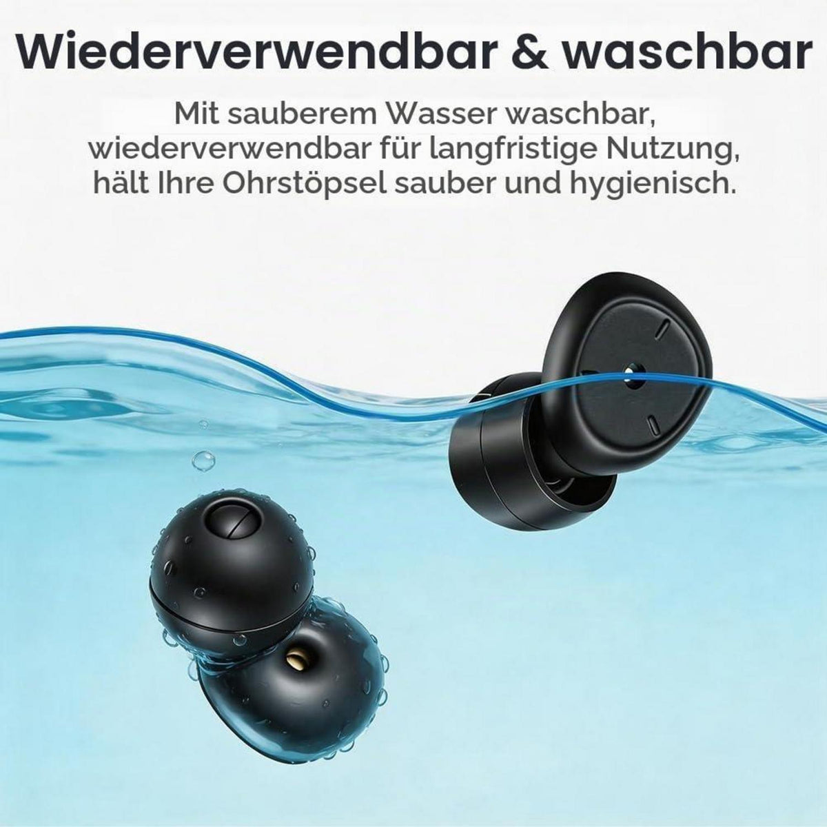 Schlaf-Ohrstöpsel 50dB – Ultraweiche, Wiederverwendbare