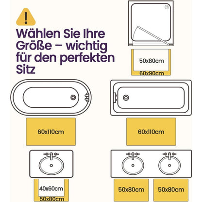 Rutschfeste Badematte 60x90 cm – Saugfähig & Schnelltrocknend Beige