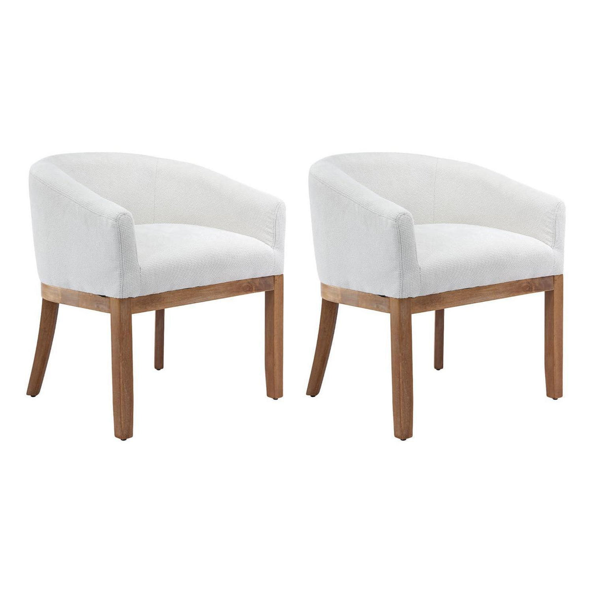 Mid Century Esszimmerstühle 2er Set mit Armlehnen, Beige