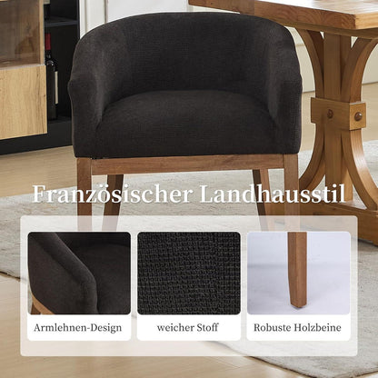 Esszimmerstühle 2er Set mit Armlehnen, Mid Century Design