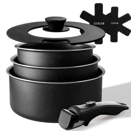 Keramik Topfset Induktion 16/18/20cm – 7-teilig mit Griff