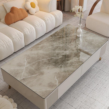 PVC Tischdecke Grau Marmor 85x180cm - Wasserdichte Tischfolie