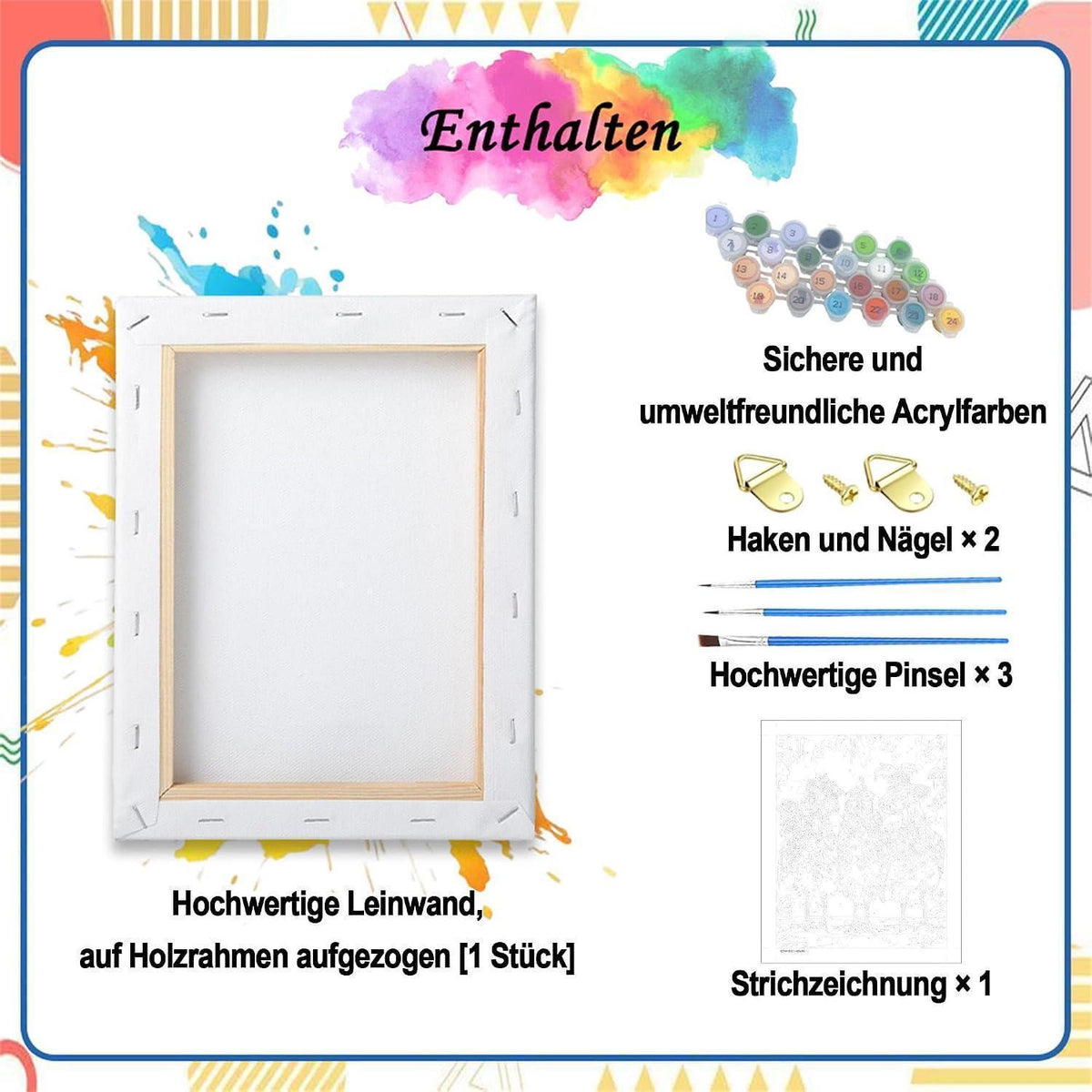 Malen nach Zahlen für Erwachsene – Kreatives Bastelset