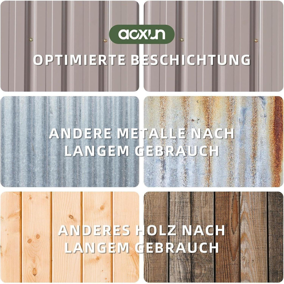 Großes Gerätehaus 8x6ft – Wetterfestes Gartenhaus mit Doppeltür