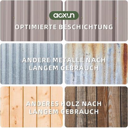 Großes Gerätehaus 8x6ft – Wetterfestes Gartenhaus mit Doppeltür