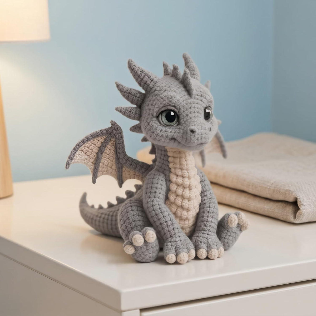 Drachen Häkelset für Anfänger mit Anleitung & Materialien