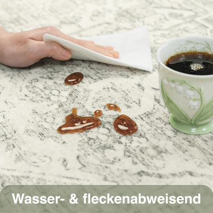 Waschbarer Vintage Teppich Grün 200x300 cm